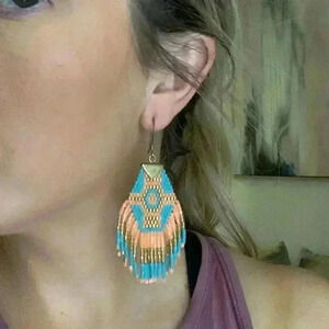 Beaded Multicolor Earrings